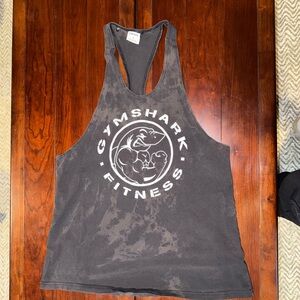 Gymshark XL acid wash racer back tank charcoal  logo